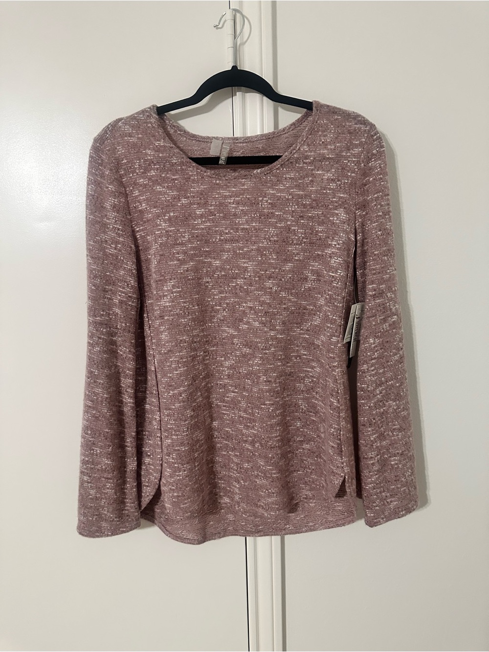 Dusty Rose Heather Long Sleeve Knit Top - Silverwear